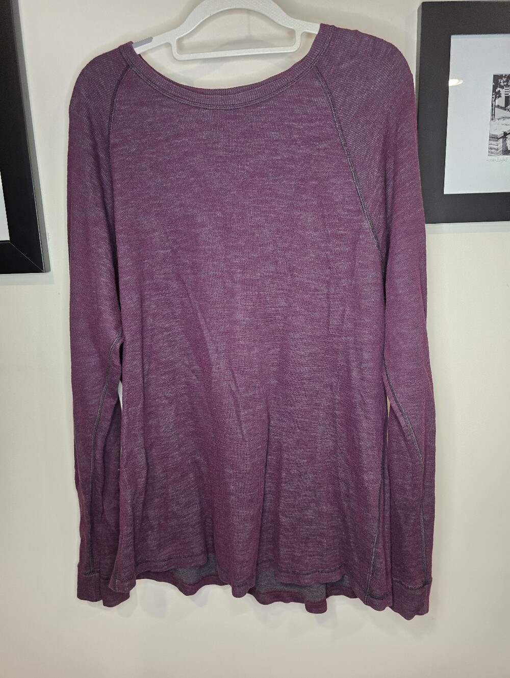 Tommy Bahama Long-Sleeve Crewneck Top in Plum Heather